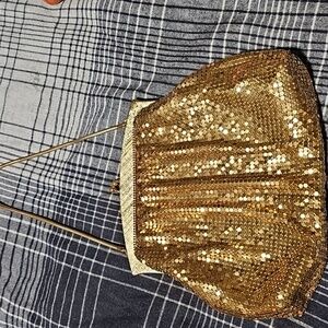 Whitting & Davis Sage Vintage liquid metal purse mesh